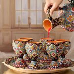 ست پارچ و لیوان مینا کاری کد001