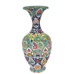 گلدان مینا کاری مدل فیروزه