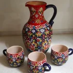 ست تنگ و لیوان مینا کاری