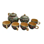 سرویس چای خوری 7 پارچه میناکاری سفالی
