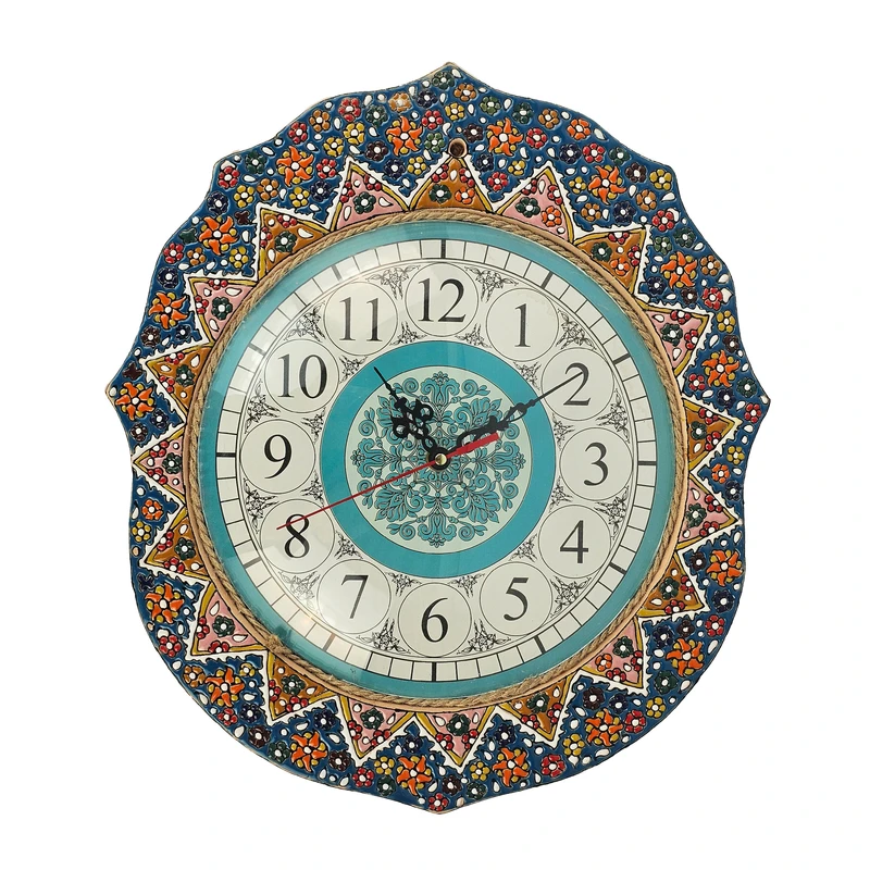 میناکاری-سفالی-مدل-خورشید.webp ساعت میناکاری سفالی مدل خورشید - تصویر 1